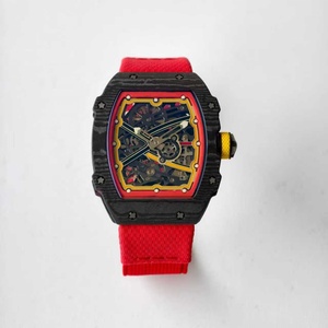 Montre mécanique automatique haut de gamme de la série RM, mouvement squeletté, montre pour homme en fibre de carbone avec bracelet en nylon. - Product Image 4