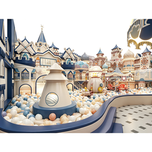 Custom Large Indoor <b>Castle</b> Style Children Soft Play Center Kids Naughty Fort Playground With Role Play Road Ball Pool for Mall - Product Image 3