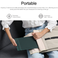 Tablette de dessin numérique HUION H951P de taille moyenne avec molette de défilement, 8 touches personnalisables, deux couleurs : noir et vert