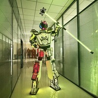 Robot humanoide con luz LED personalizada, disfraz de cosplay para bodas y eventos comerciales con efecto luminoso