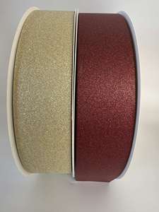 5# Burgundy Glitter Craft Printing Sparkling Spool Roll 100 Yards Gift Wrapping Floral Luxury Fashion <b>Weddings</b> Homecoming <b>Ribbon</b> - Product Image 6