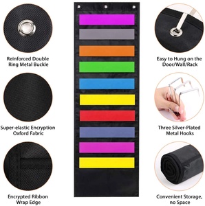 Organizador de Archivos Colgante Premium de 20 Bolsillos/Tableros de Almacenamiento para Montar en la Pared con 6 Organizadores para Puerta/2 Paquetes de Colgadores de Pared para Revistas - Product Image 3