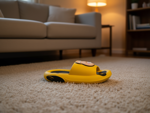 Yellow Cartoon Slippers EVA Upper Anti Slip Open Toe All Seasons Home Wear Size 24-35 - Product Image 2