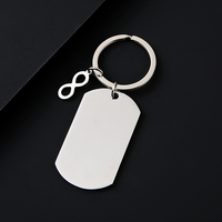 Porte-clés en acier inoxydable Ywyougang avec breloque infini, personnalisable, pour cadeau, vente en gros