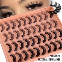 Cils russes à bande cils à bande complète D Curl Faux cils de vison vendeur de cils sans cruauté