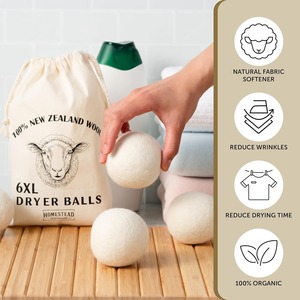 Boules de séchage en laine pratiques, adoucissant naturel pour tissus, boules de séchage en laine réutilisables - Product Image 5