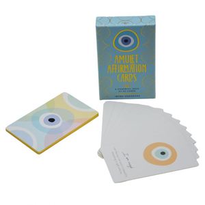 Amulet Affirmation Cards Deck by FUXI <b>GAME</b> and Iryna Semengya 50 Glossy Paper Cards Rounded Corners Portable Custom Design - Product Image 1
