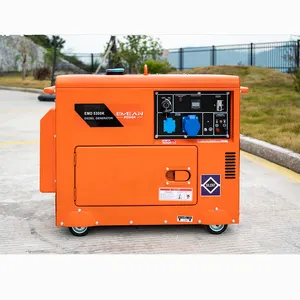 7.5kva 7kw.7 kVA generador de energía diesel monofásico grupo electrógeno silencioso 7000 vatios en República Dominicana