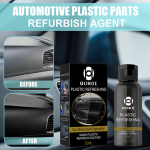 OEM OUHOE 30ml Auto Detailing Interior Exterior Restaurador de cuero Volver a negro Brillo Revestimiento de limpieza Coche Agente de restauración de plástico - Product Image 3