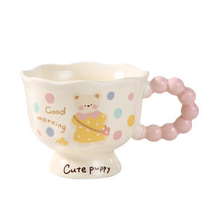 كوب سيراميك فاخر سعة 350 مل بتصميم شخصيات كرتونية عصري، هدايا عيد ميلاد نسائية، هدايا عمل للأزواج، للاستخدام المنزلي في الإفطار، آمن للغسل في غسالة الأطباق - Product Image 5