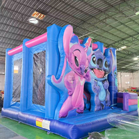 Château gonflable pour enfants avec toboggan, location pour fêtes, château gonflable de dessin animé, Moon Bounce