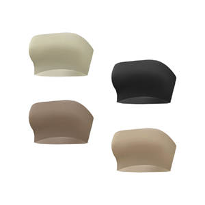 נגד החלקה של נשים חלקה אלונקת סטרפלס סטרפלס בסיס ללא מרופד צינור עליון לא מרופד חזיית ערכות קצר - Product Image 6