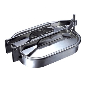 Nhà Máy Giá Vệ Sinh Cửa Cống Bìa Thép Không Gỉ 304 316 Vòng Vuông Tank Manway Mở Nắp Cửa - Product Image 1