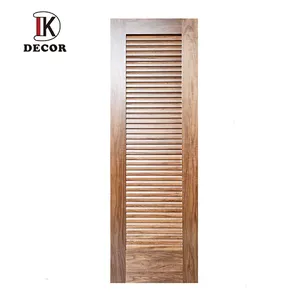 Stained Oak/American Walnut Veneer Wardrobe Door Designs Wooden Louvered Door Louver Wardrobe Doors
