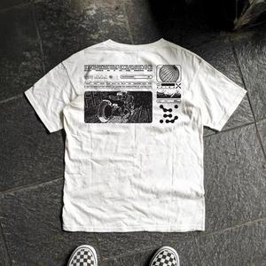 Camiseta de manga corta blanca y negra con estampado gráfico de <span class=keywords><strong>Akira</strong></span>, diseño frontal y trasero, ropa de calle informal, unisex, holgada, cómoda, de algodón - Product Image 2