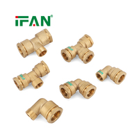 Raccord en laiton à filetage femelle IFAN, raccords à compression en laiton, union à connexion rapide, accessoires pour la plomberie et l'alimentation en eau