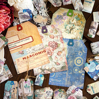 45 buah/pak paket stiker Miss Series of Cloud Travel seluruh dunia Retro kolase Notebook dasar DIY bahan 4model
