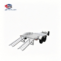 Remorque de transport de mini-pelles et excavatrices robuste en aluminium à double essieu de 20 pieds