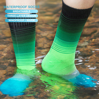 Chaussettes de randonnée imperméables respirantes à séchage rapide à 3 couches pour hommes, pour la course à pied, le vélo et la moto, OEM/ODM