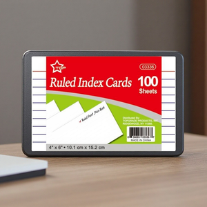 Cartes d'index lignées 4x6 pouces (10,1 cm x 15,2 cm), paquet de 100, durables et polyvalentes pour l'étude, le bureau et l'organisation - Product Image 6
