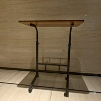 Table de chevet mobile à hauteur réglable en MDF, bureau d'étude pour étudiants, bureau à domicile, bureau pour ordinateur portable avec roulettes
