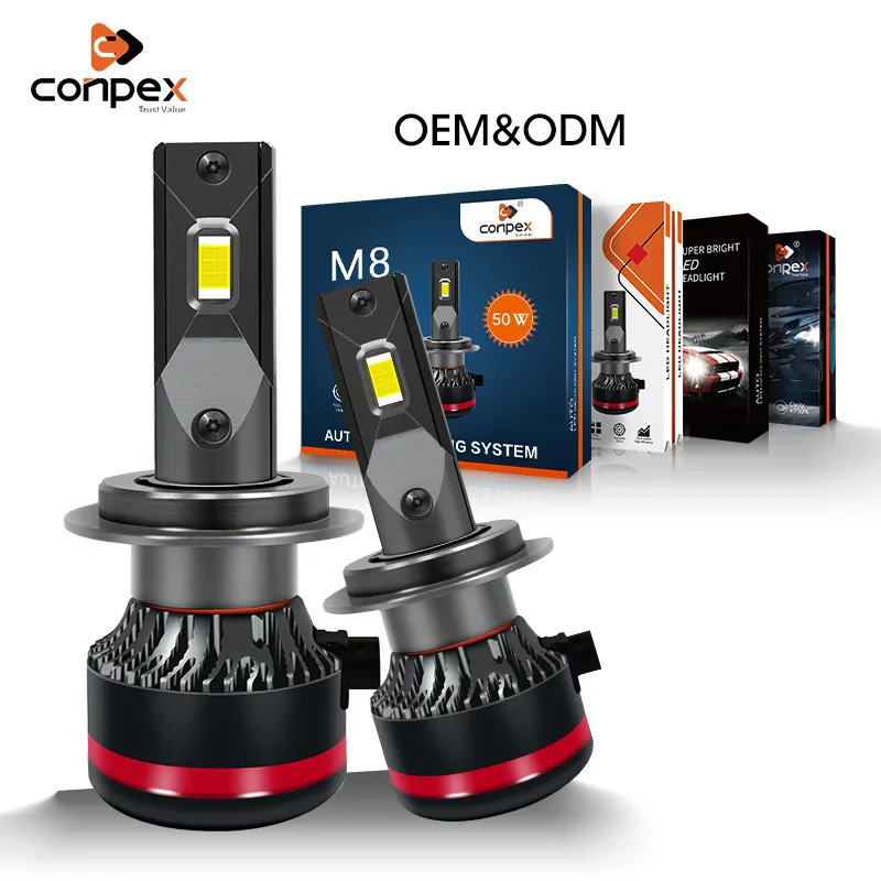 Conpex 45W high power car led autos headlight custom LED head light h7 led headlight bulb high low Beam h4 led headlights