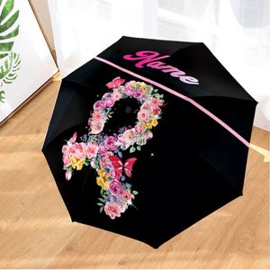 1 Parapluie Personnalisé à Ruban Floral, Sans Minimum de Commande, Cadeau de Sensibilisation, Impression UV, Commande Unique, Paraguas Personalizado - Product Image 2