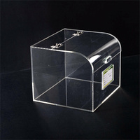 Boîte de rangement moderne en acrylique haute transparence pour la présentation d'aliments et de collations, idéale pour les comptoirs de supermarchés/centres commerciaux