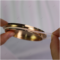 Couvercle de luxe en alliage de zinc avec logo personnalisé avec anneau en silicone marque privée couvercle de miroir plat bougie couvercle en métal pour pot à bougie