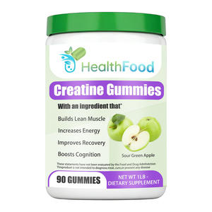 Green Apple Flavor Creatine Pre Workout Gummies Chewy Sugar Free Chewables Monohydrate Pre workout Energy Boosting - Product Image 1