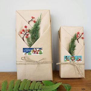 <b>Christmas</b> Rectangular Adhesive <b>Paper</b> Self-Adhesive Labels for <b>Gift</b> <b>Wrapping</b> and Planner Decorations - Product Image 1