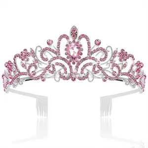 Gioielli da sposa copricapo Princess Stage Car Tiara Crown intarsiato strass Big Crown Phoenix Pageant Crowns