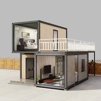 DYCE3 Casa Contenedor Móvil Expandible Prefabricada con Estructura de Acero de Fácil Montaje, Techo Doble, Portátil, Moderna y de Lujo