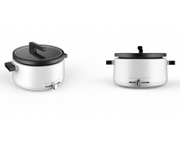 Marmite électrique en aluminium Marmite de cuisson polyvalente Réchauffeur d'aliments électrique antiadhésif