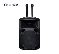 Enceinte Bluetooth portable sur chariot de 15 pouces, 700 W de puissance de crête, idéale pour les activités de plein air, les fêtes, les discours et le karaoké