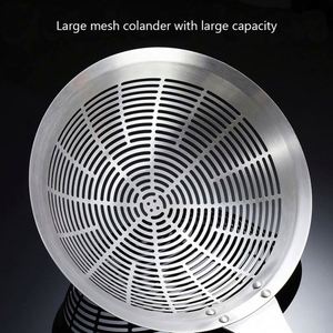 Cuillère écumoire professionnelle de cuisine en acier inoxydable avec poignée confortable - Product Image 5
