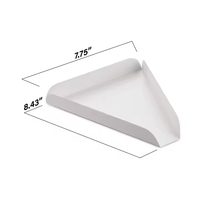 Assiette à pizza simple blanche personnalisée en stock Plateau pour tranches de pizza en carton biodégradable Laminage mat Offset biodégradable