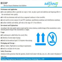 Produit chimique industriel HEDP de qualité supérieure pour le traitement de l'eau en circulation avec inhibition de la tache 250KG Tambour