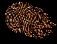 Hotfix Strass Sports Motif Presse à chaud Crystal Designs Modèle de strass personnalisé Transferts de fer sur patchs de basket-ball Bling