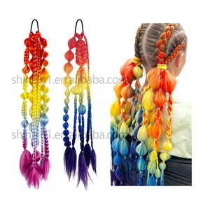 Alibaba 24 pollici treccia <span class=keywords><strong>di</strong></span> capelli colorati intrecciati colorati fatti a mano treccia bolla <span class=keywords><strong>coda</strong></span> <span class=keywords><strong>di</strong></span> <span class=keywords><strong>cavallo</strong></span> <span class=keywords><strong>di</strong></span> estensione <span class=keywords><strong>con</strong></span> cravatta per capelli per il Festival Rave - Product Image 5