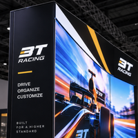 Stand d'exposition personnalisé pour salon professionnel, 30x30, avec éclairage LED, pour salons automobiles et de course, PRI Show