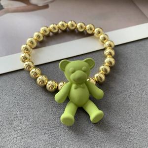 <span class=keywords><strong>BD</strong></span>-C5045 belle ours mignon Bracelets pour femmes cadeau coloré dessin animé Bracelets pour vacances <span class=keywords><strong>perles</strong></span> Bracelet plaqué or Top Design - Product Image 3
