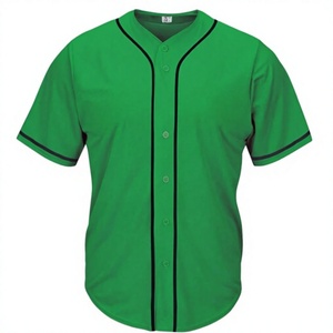 Camiseta de Béisbol Unisex de Manga Corta con Cuello en V y Cordón Ajustable, Transpirable, de Poliéster, Uniforme para Adultos, Todas las Temporadas, UPF 50+, Tallas Grandes - Product Image 1