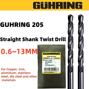 Foret hélicoïdal à queue droite <span class=keywords><strong>GUHRING</strong></span> 205 0.6-13mm en acier rapide au cobalt pour perçage de métaux (OEM Chine) - Product Image 2