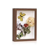 Cadre 3D creux pour spécimens, cadre photo DIY pour papillons, coquillages et fleurs séchées avec panneau frontal en verre