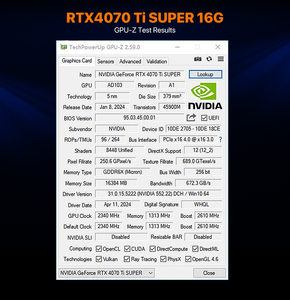 Tarjeta Gráfica Geforce RTX 4070 4070s 4070ti de 12GB Totalmente Nueva, Tarjeta Gráfica RTX 4070 Ti Super de 16GB GDDR6X de 16 Pines - Product Image 3