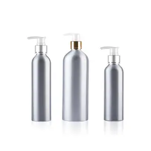 Leere Aluminium Pump Lotion Flasche 50ml 100ml 120ml 150ml 250ml 500ml mit Pump Cap für Shampoo