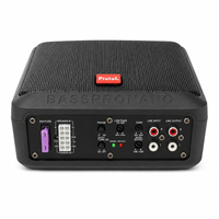Subwoofer de voiture actif ultra compact 200W Max 100W RMS 12V avec entrée ligne, filtre passe-bas, amplification des basses et télécommande