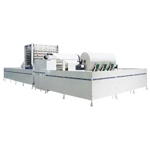 Ce 2800Mm Breedte Non-stop Volautomatische Huishouden Toiletpapier Papierrollen Maken Terugspoelen Embossing Productie Machine