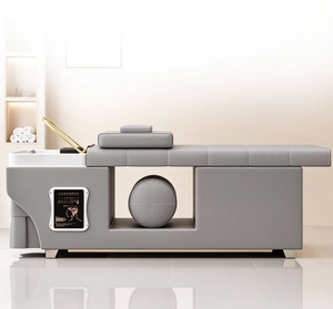 Fauteuil de lavage moderne pour salon de coiffure et spa, avec bac de lavage et lit de lavage en cuir PU, station de lavage capillaire professionnelle - Product Image 3